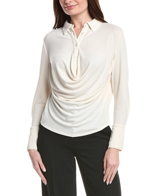Kenneth Cole Drape Top Beige Small 2