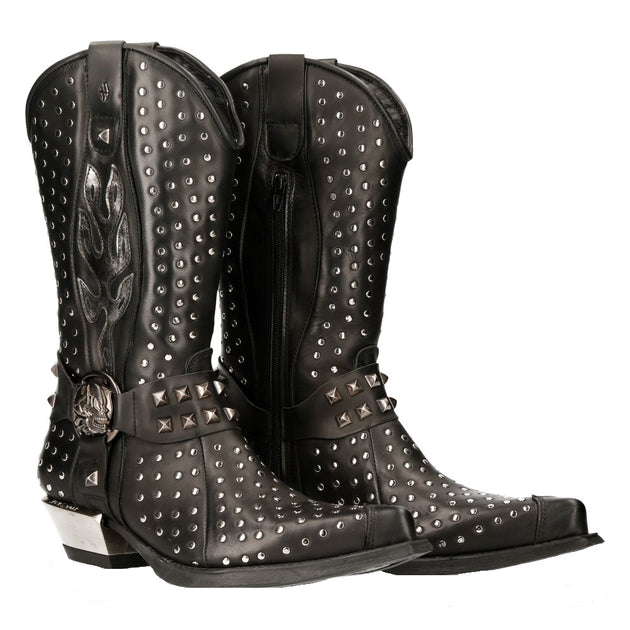 New Rock M-7928-s1 Western Boots Black EU 43 2