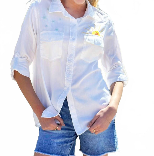 Billy T Hello Sunshine Shirt Blau Large 3