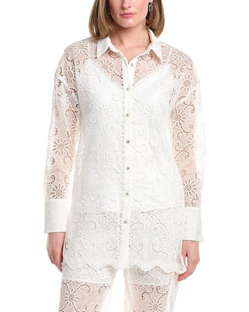 Flora Bea NYC Elowyn Shirt White Medium 2