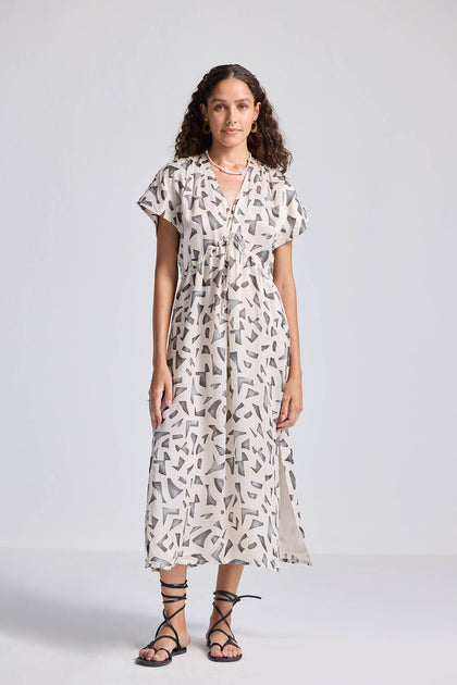Reistor Gathered Maxi Dress White XXL 3