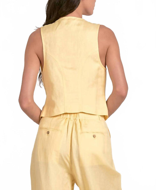 ELAN Lana Top à Bretelles Jaune Large 4