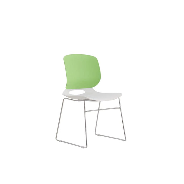 Streamdale Stacking Chair White Blue Green 3