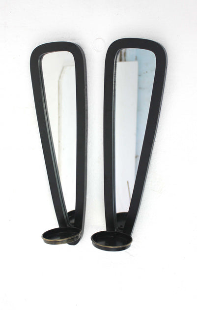 Hivvago Candle Holder Sconce Set Black 2