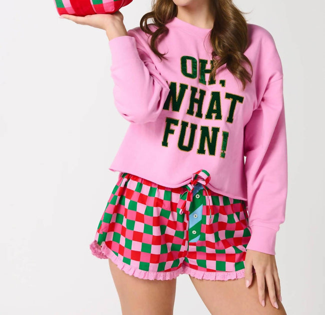 Shiraleah Checkered Boxer Shorts Pink Medium 4