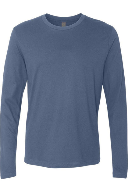 Next Level Unisex Cotton Long Sleeve T-Shirt Blue Large 2
