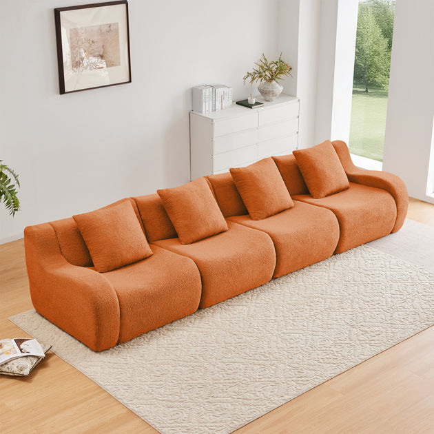 Streamdale 4-Seat Modular Sofa Orange 3