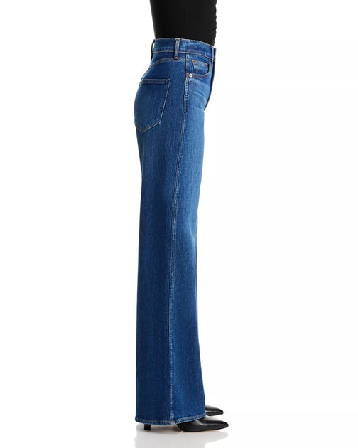 Veronica Beard Taylor High Rise Wide Leg Jeans Blue 31 3