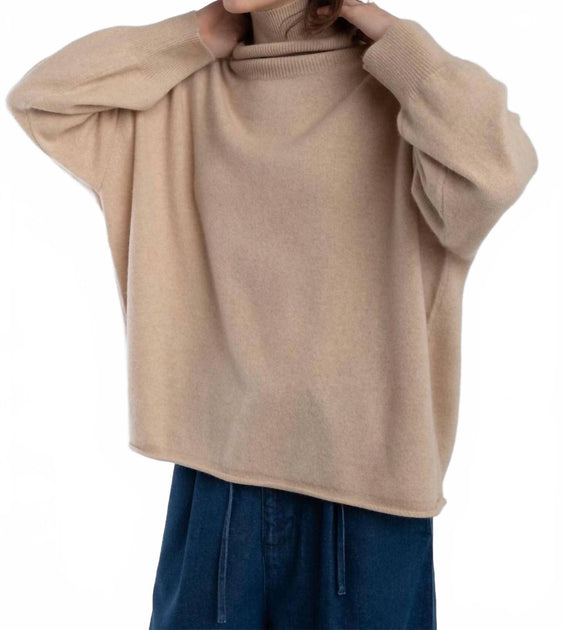Micaela Greg Kaschmir Rollkragenpullover Beige Large 2