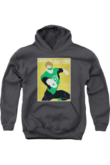 Gildan DC Comics Simple Gl Poster Youth Hooded Sweatshirt Grey Small 2