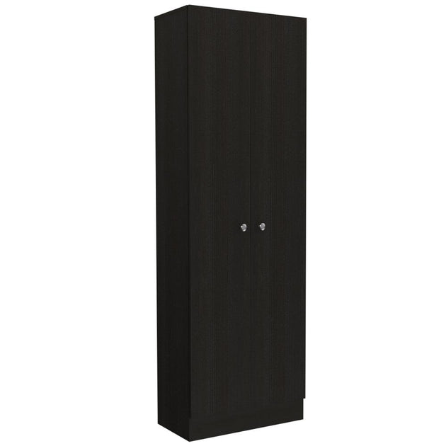 Depot E-Shop Armoire de Rangement Dakari Noir Wengué 2