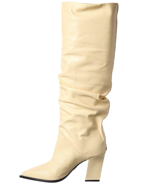 Jimmy Choo Hart 85 Knee-High Boot Beige EU 36.5 3