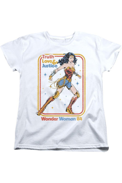 Gildan Wonder Woman 84 Retro Justice 84 Tee White Small 2