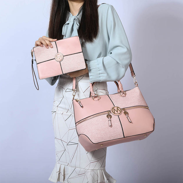 MKF Collection Maji Satchel Bag Beige Medium 3