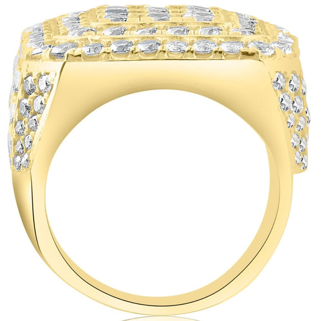 Pompeii3 5ct Diamond Ring Multi-Row Wedding Band White US 7 4