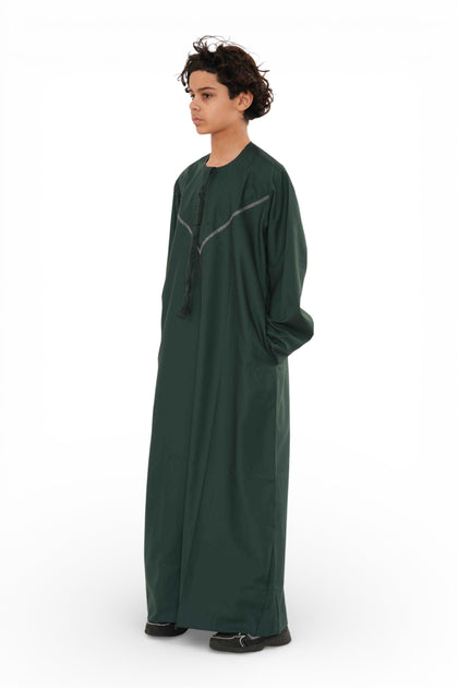 K-HM10 Boys Moroccan Thobe Green 12 Years 3