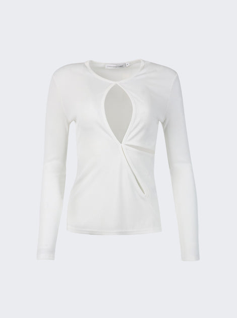 Christopher Esber Anglaise Long Sleeve Top White US 4 2