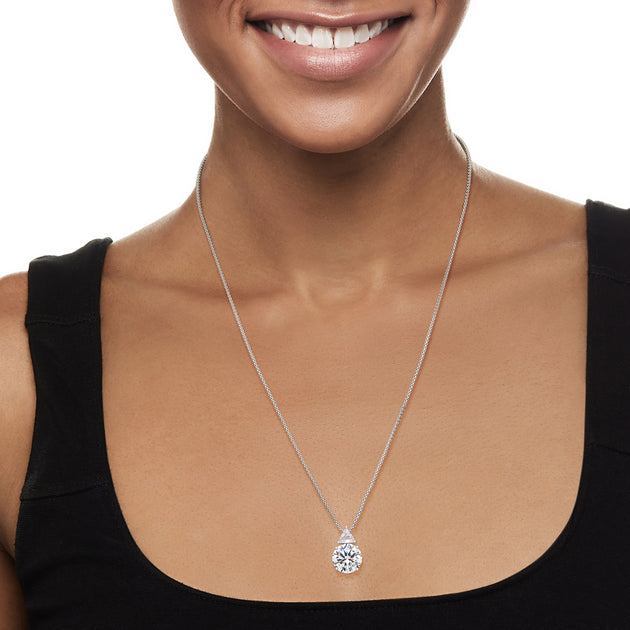Ross-Simons CZ Pendant Necklace Silver 3