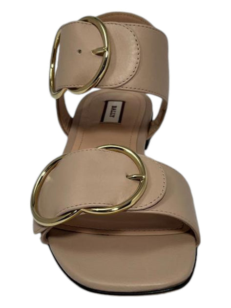 Bally Casila Flat Sandals Beige US 8.5 4