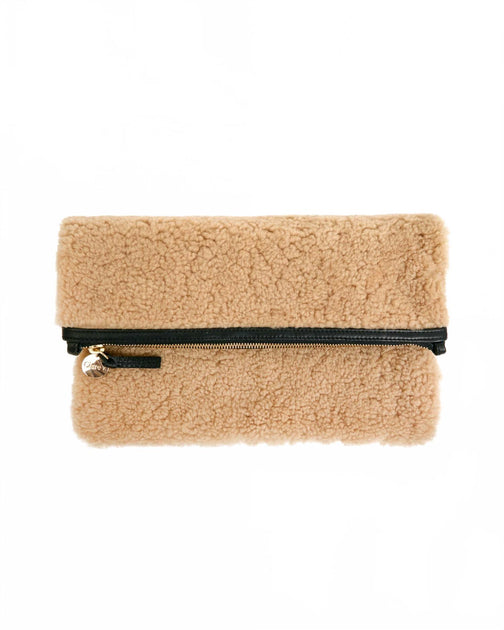 Clare V. Foldover Clutch With Tabs Beige One Size 2