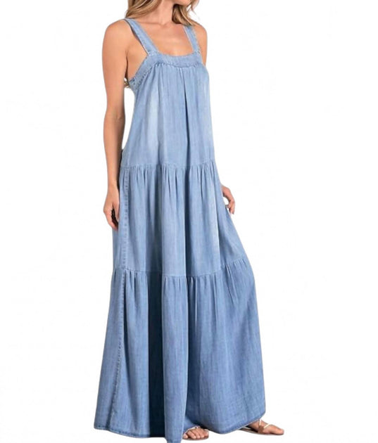 ELAN Santa Fe Maxi Dress Blue Medium 4