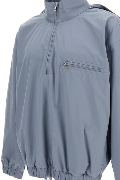 RIER Removable Hood Cotton Windbreaker Jacket Blue Medium 4