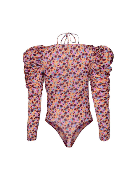 AFRM Coppelia Cutout Slinky Knit Bodysuit Multi Medium 3