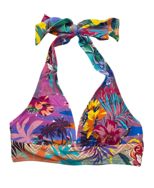 Johnny Was Zeru Halter Bikini Top Multicolor Small 2