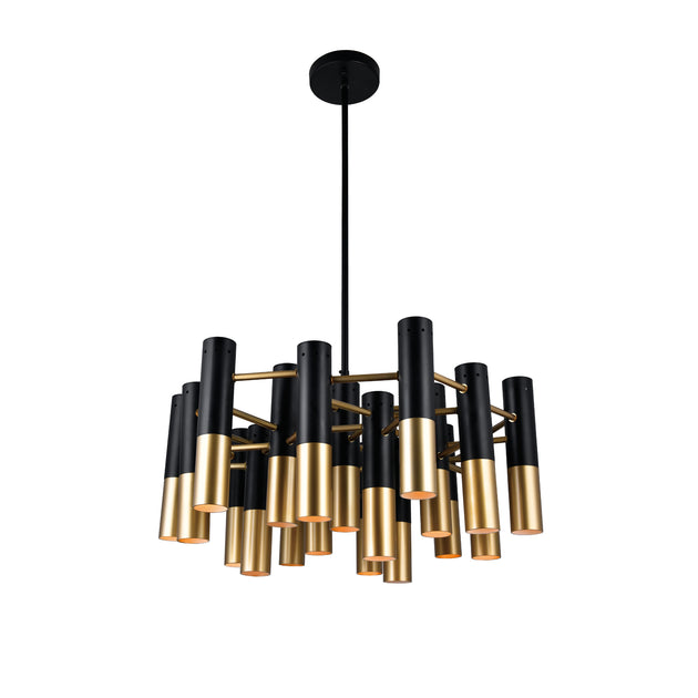 CWI Lighting Anem 19-Light Down Chandelier Matte Black 2