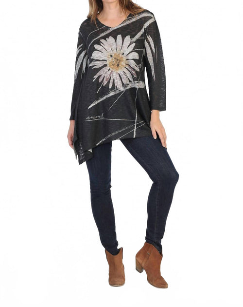 Jess & Jane Chit Chat Knit Top Black 3X 2