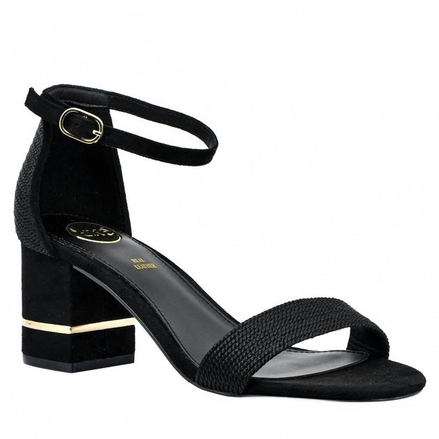 Exe Women's Ankle Strap Mid Heel Sandal Black EU 41 3