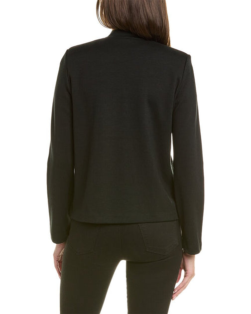 St. John Milano Knit Wool-Blend Jacket Black US 2 3