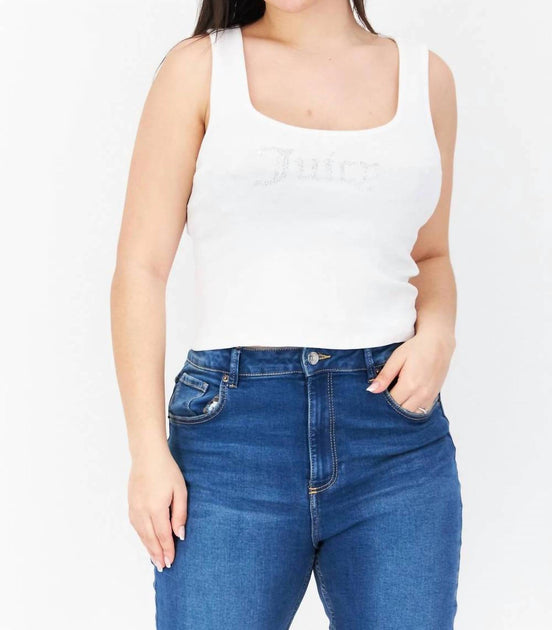Juicy Couture Embellished Tank Top White Medium 2