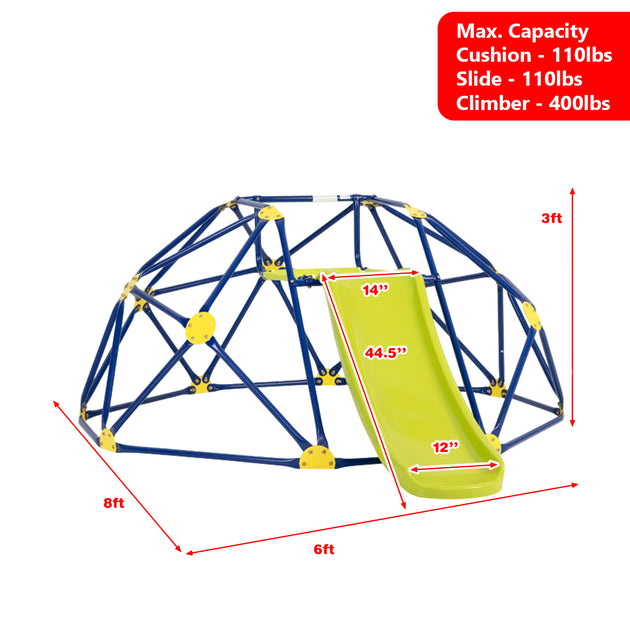 Hivvago Children's Outdoor Climbing Dome with Slide Multicolor 5