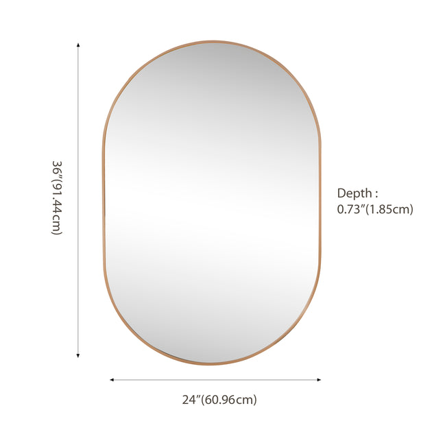 Jonathan Y Milly Oval Wall Mirror 3
