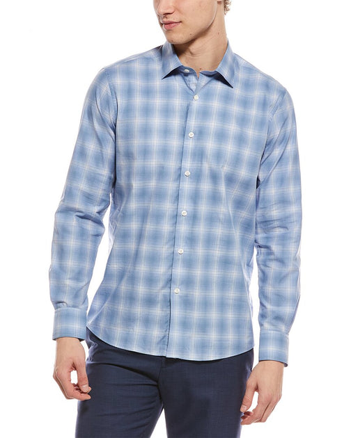 Scott Barber Canclini Poplin Shirt Blue Large 2