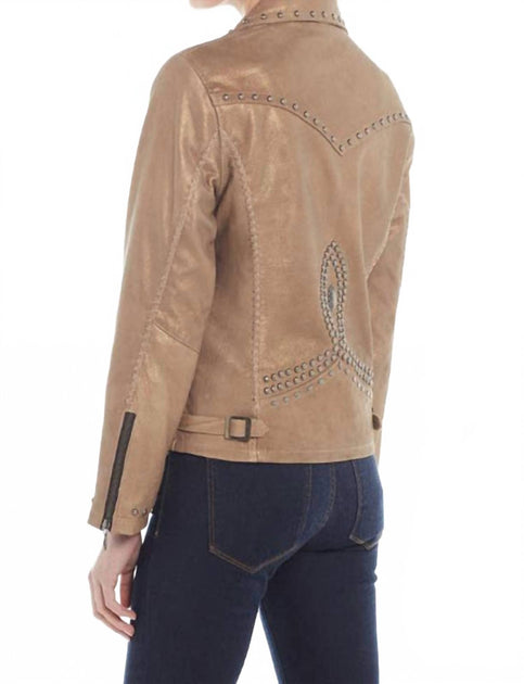 Cripple Creek Women's Leather Jacket Brown Small 3