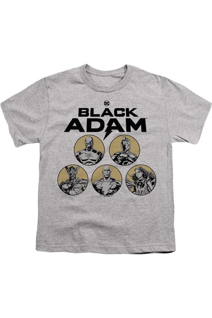 Gildan Black Adam Contrast Group Short Sleeve Tee Grey Small 2