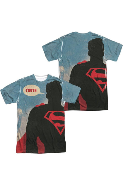Gildan Superman Truth Poly Crew Tee Black XXXLarge 2