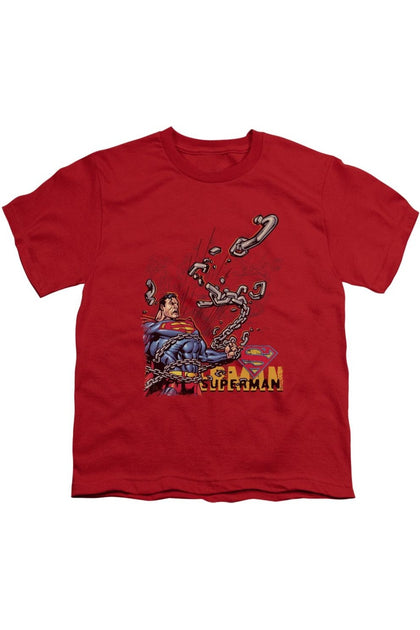 Gildan Superman Breaking Chains T-Shirt Rot XL 2