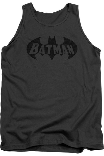 Gildan Batman Crackle Bat Tank Top Black Large 2
