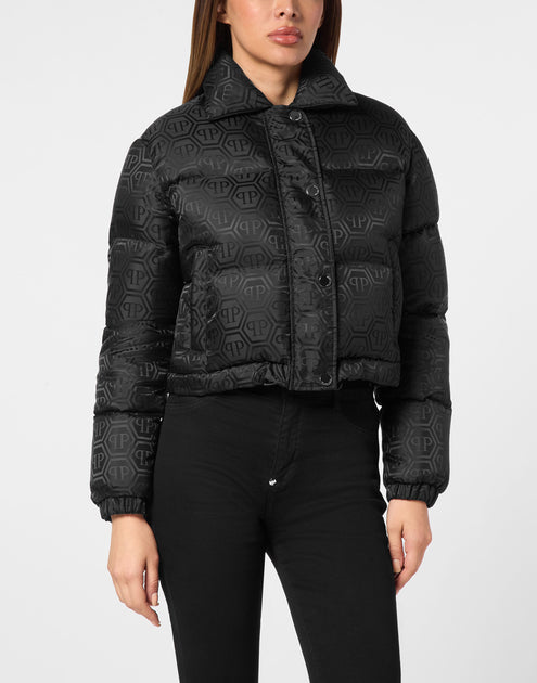 Philipp Plein Cropped Puffer Jacket Black Medium 4