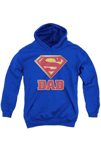 Gildan Superman Super Dad Jugend Kapuzenpulli Blau Small 2