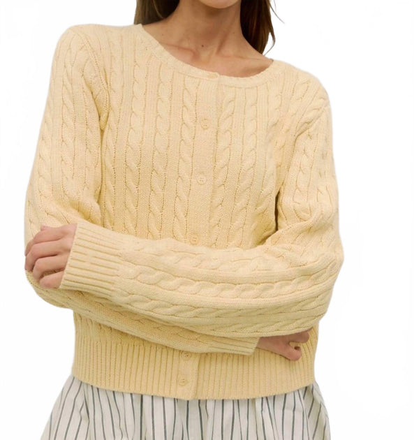 MOD REF Sweater Top Cardigan Beige Small 2