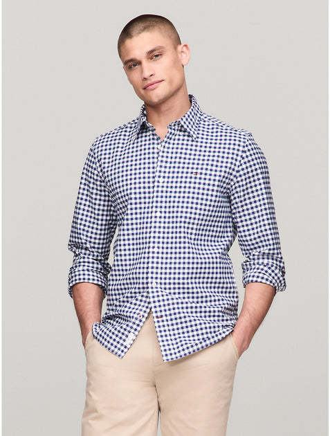 Tommy Hilfiger Herren Gingham Oxford Hemd Blau Medium 2