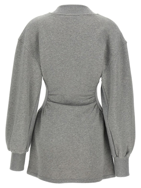 ワンピース THE ATTICO FLEECE MINI DRESS V NECK (WCA00436JJF003AA 183) The Attico V-Neck Fleece Mini Dress | ShopSimon