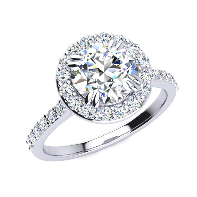 SuperJeweler Halo Engagement Ring Silver US 8.5 4