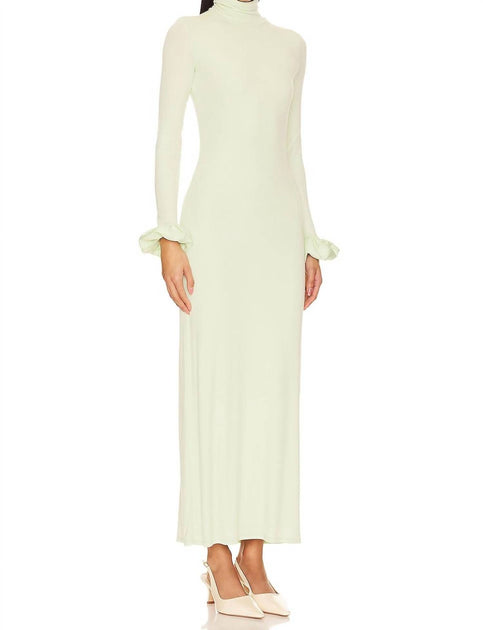 valentina long sleeve maxi dress THE LINE BY K Valentina Maxi Long Sleeve Dress In Pale Green