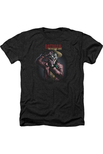 Gildan Batman Killing Joke Camera Adult Heather Tee Black Large 2