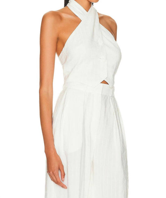 Matthew Bruch Twist Button Up Vest White 5XLarge 3